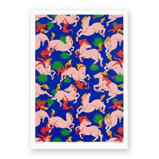 Broken Fingaz screen print, nature theme.