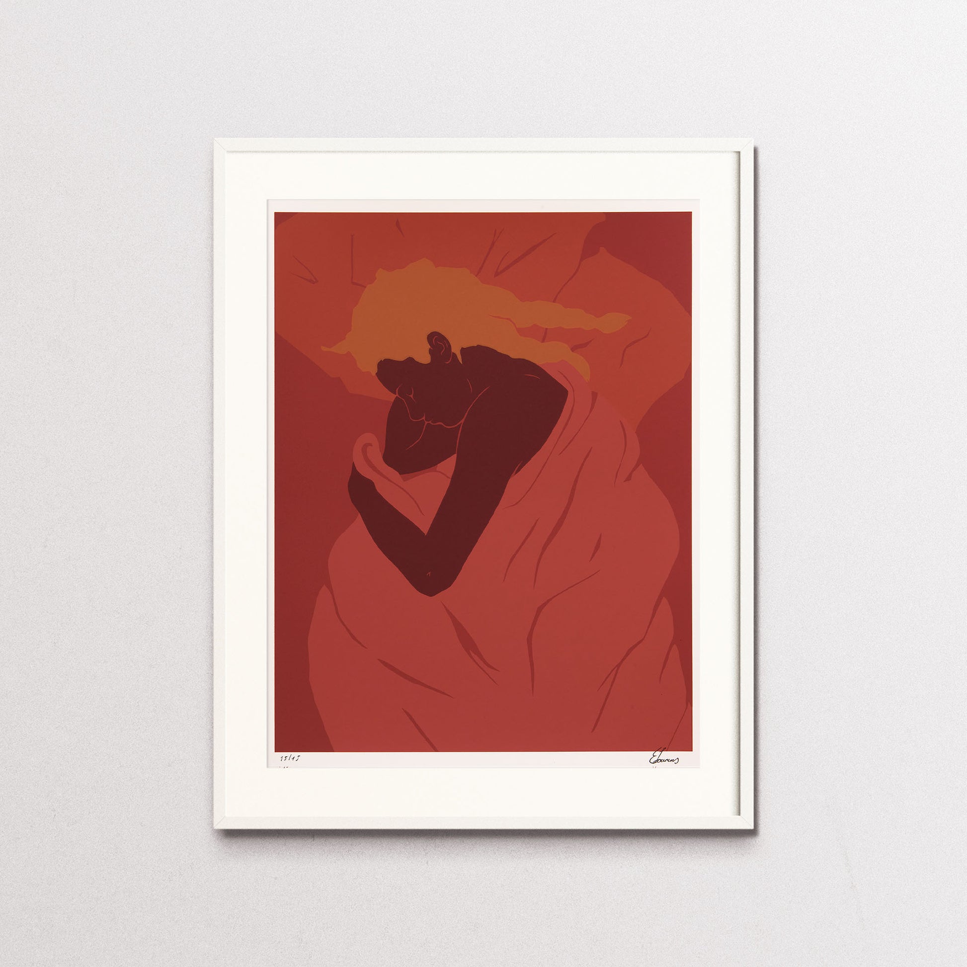 From scratch screen print, white frame