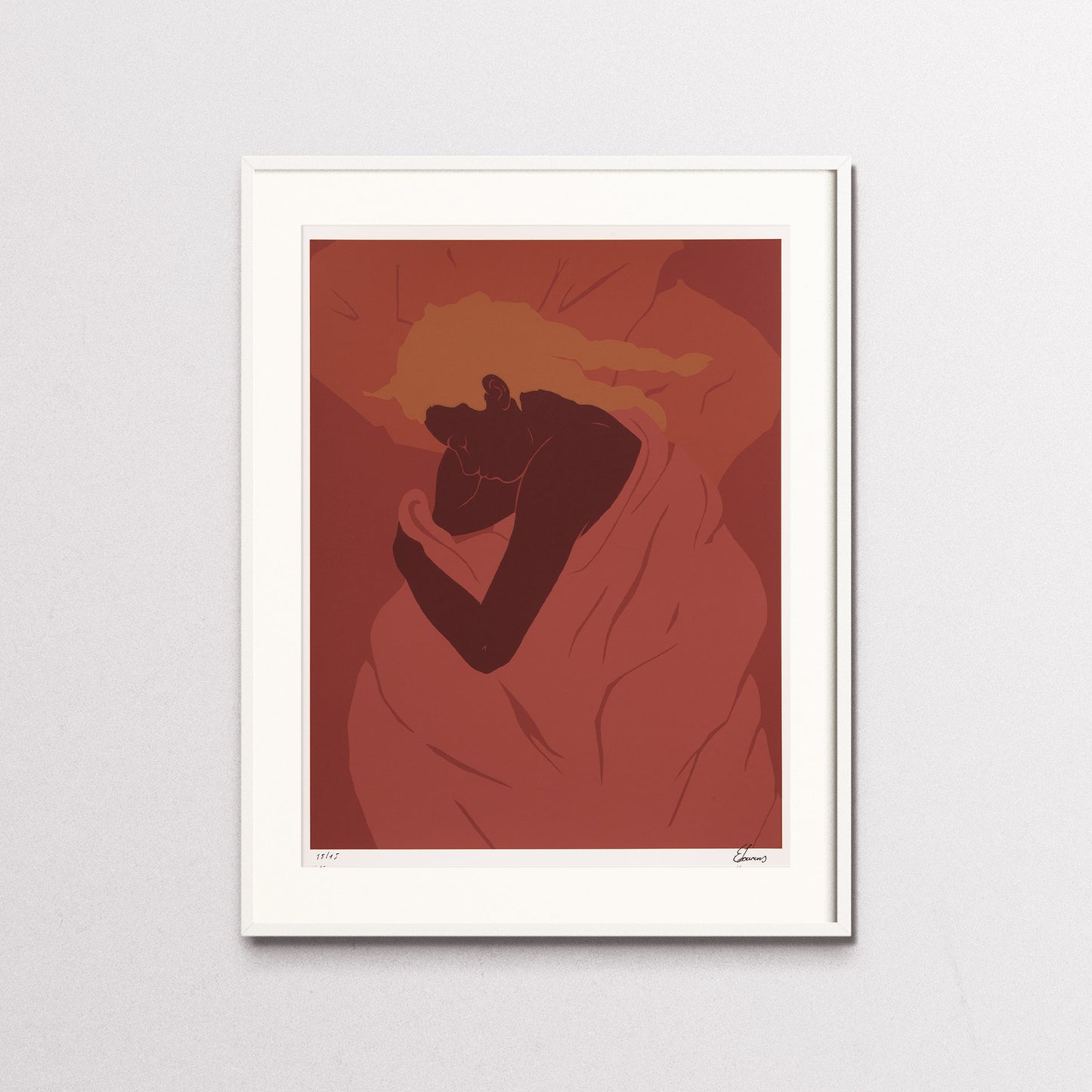 From scratch screen print, white frame