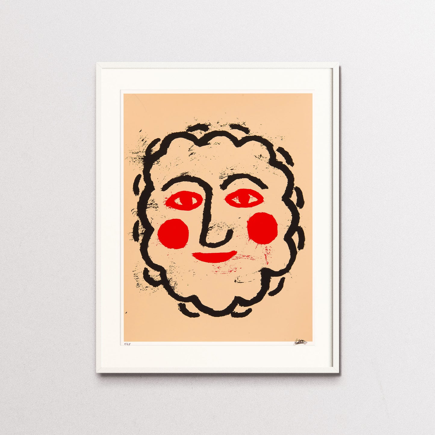 Giovanni, serigrafia di Matteo Giuntini, white frame. Galleria Varsi.