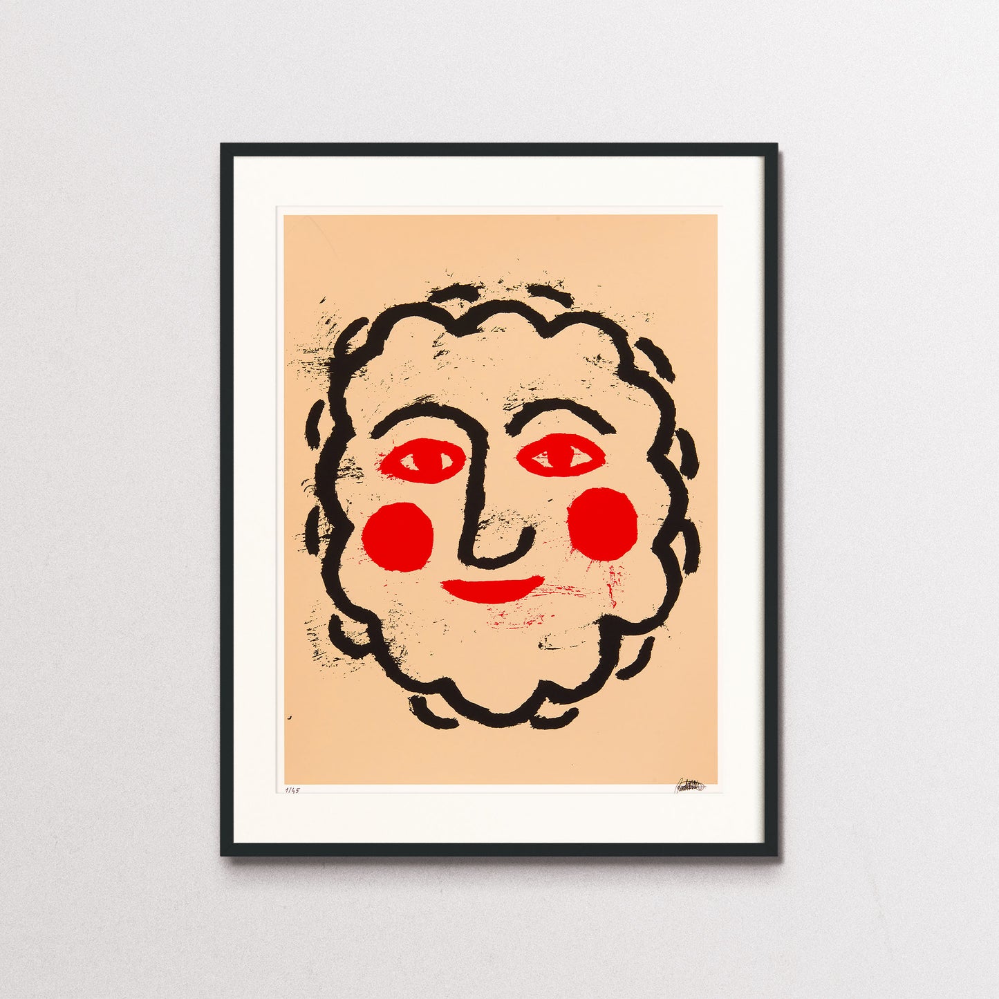 Giovanni, serigrafia di Matteo Giuntini, black frame. Galleria Varsi.