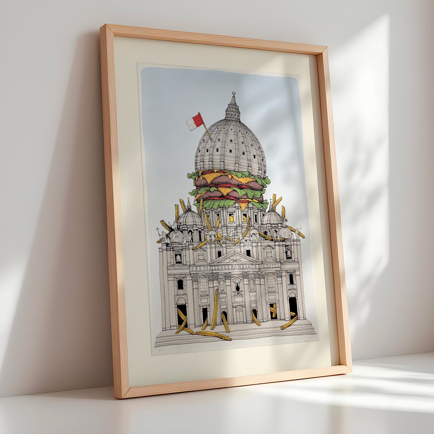 Miracle II screen print by Nemo's, wooden frame