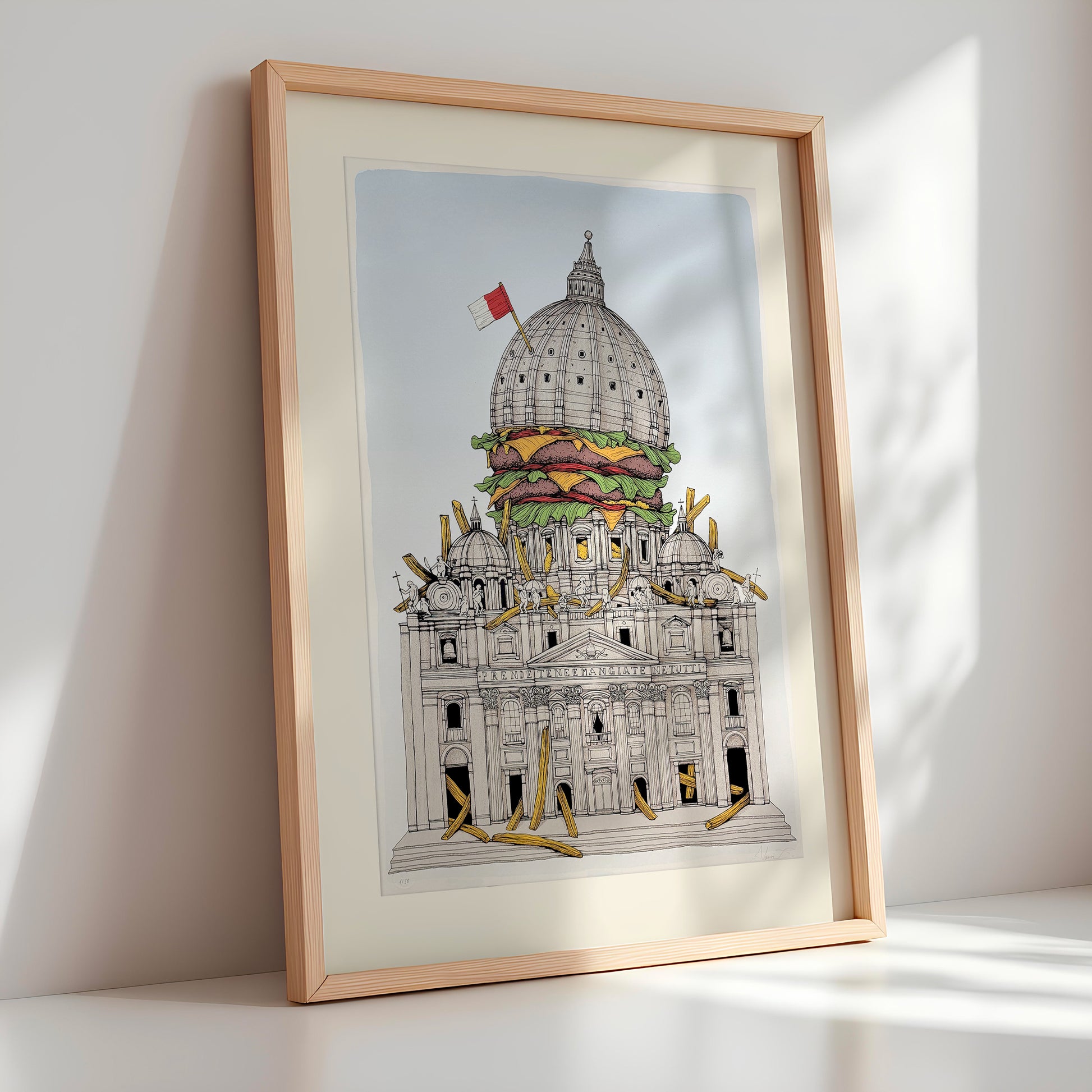 Miracle II screen print by Nemo's, wooden frame