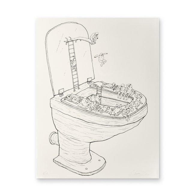 SWIMMING POO / INK-FINISHED