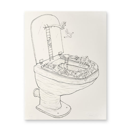 SWIMMING POO / INK-FINISHED