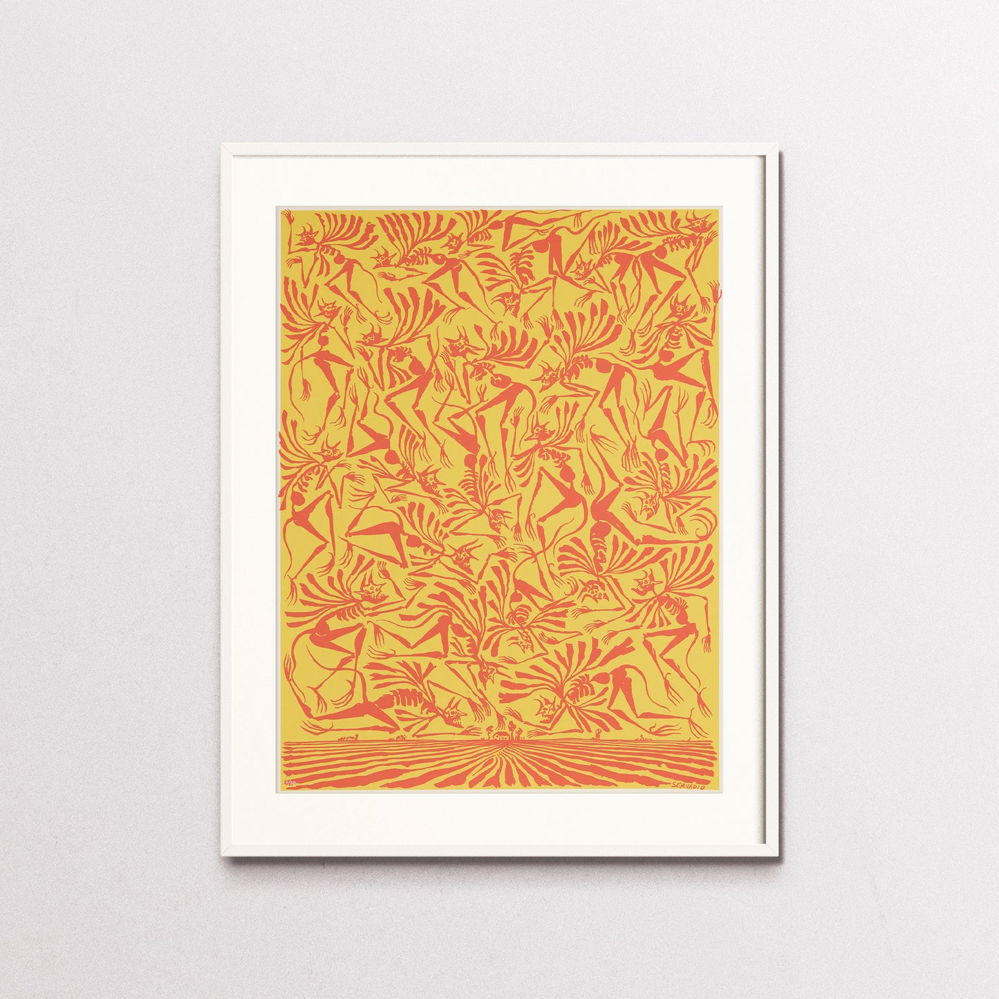 All of us here - Servadio - white frame