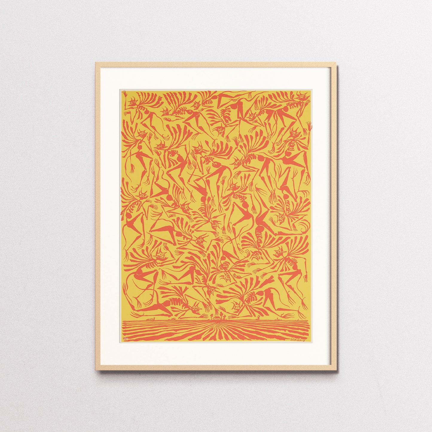 All of us here - Servadio - wooden frame