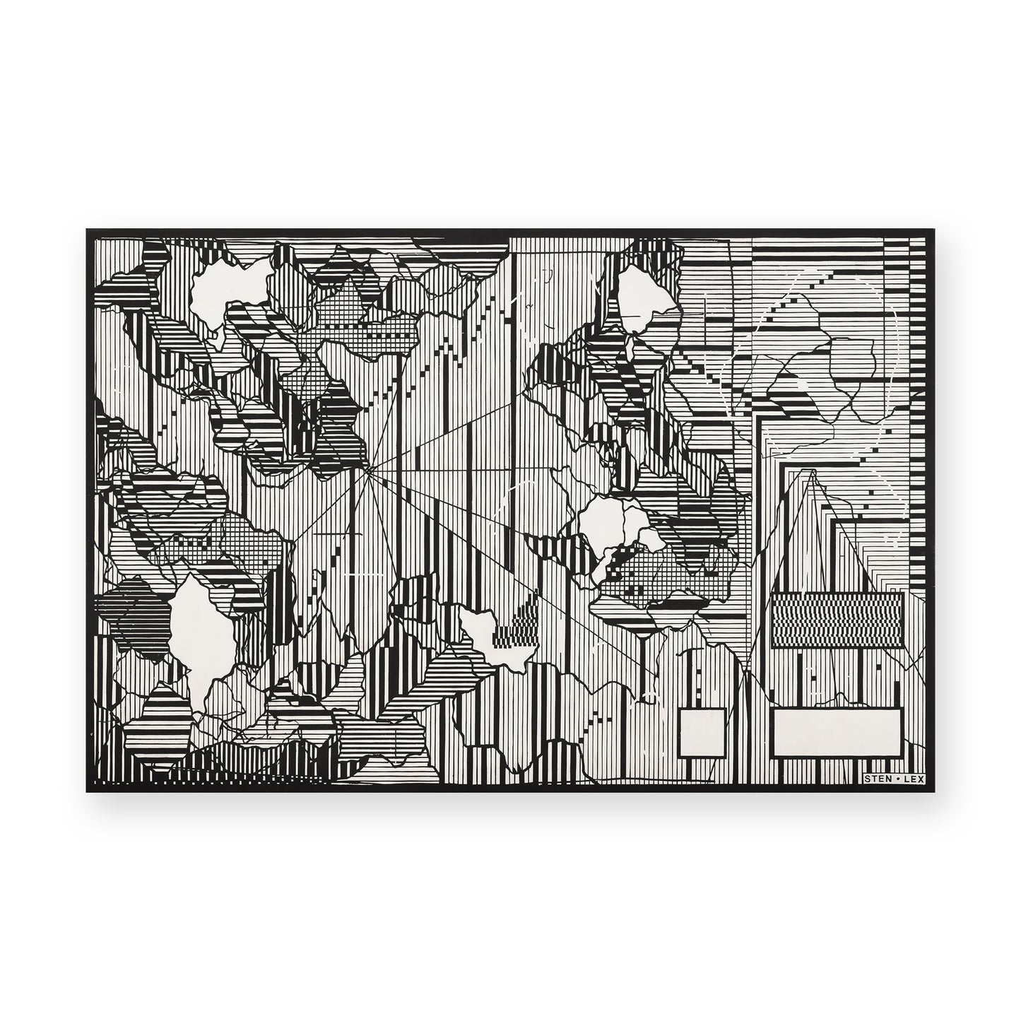 CONFINI V - Sten Lex - Stencil Poster