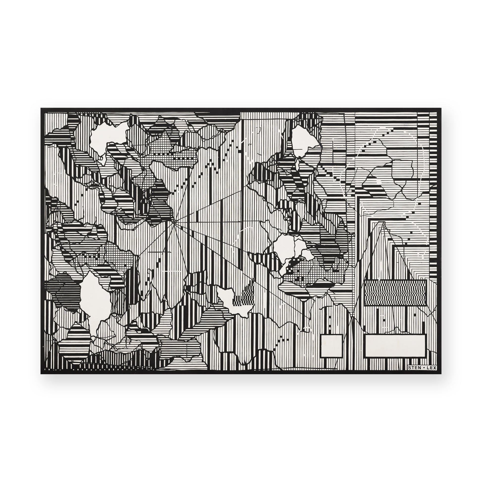 CONFINI V - Sten Lex - Stencil Poster