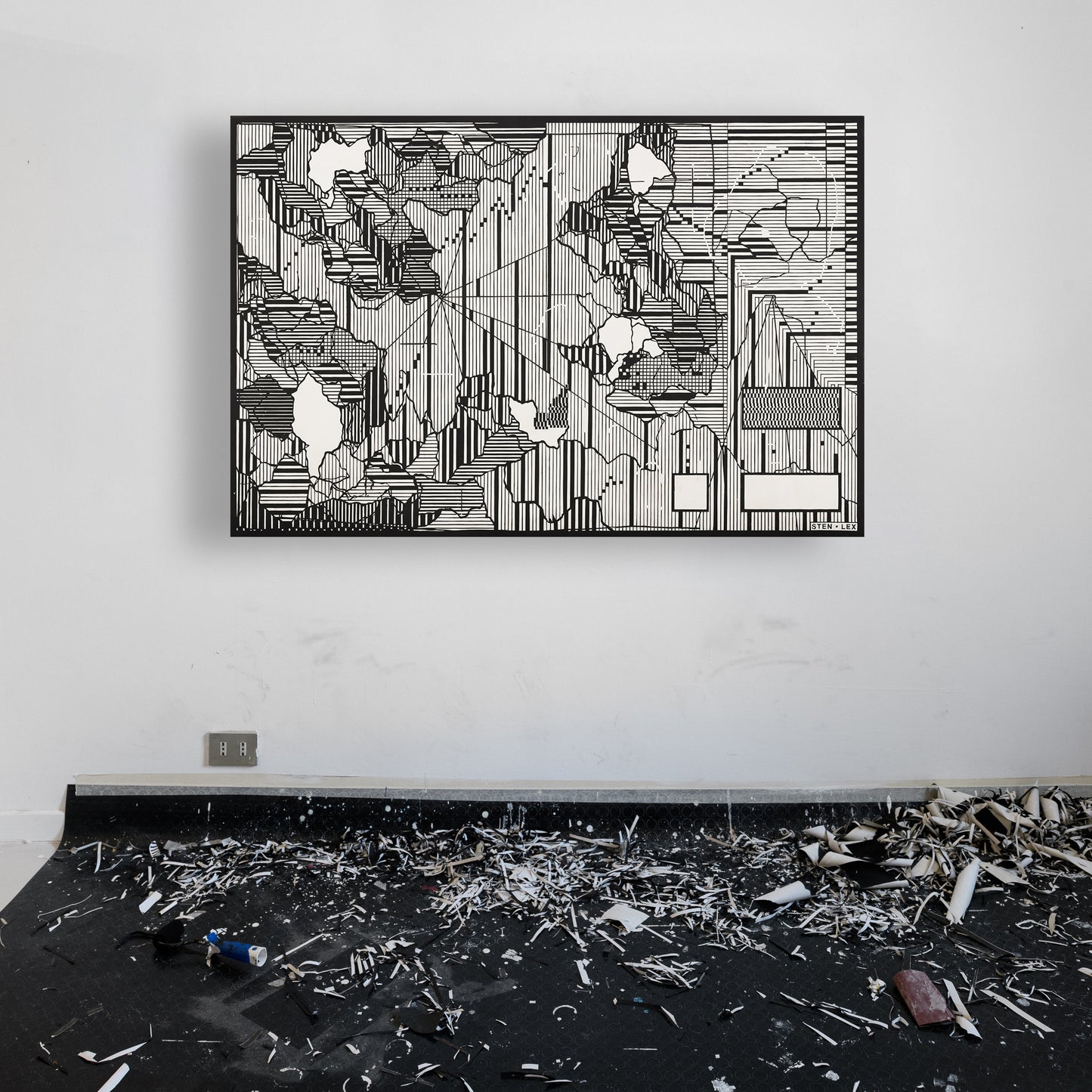 CONFINI V - Sten Lex - Stencil Poster
