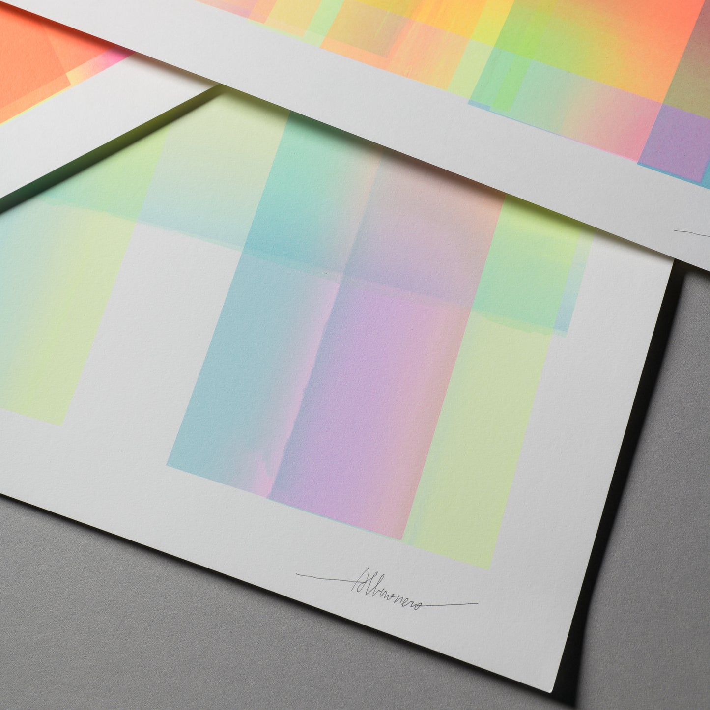 Unique screen print series exploring color perception & minimalist abstraction