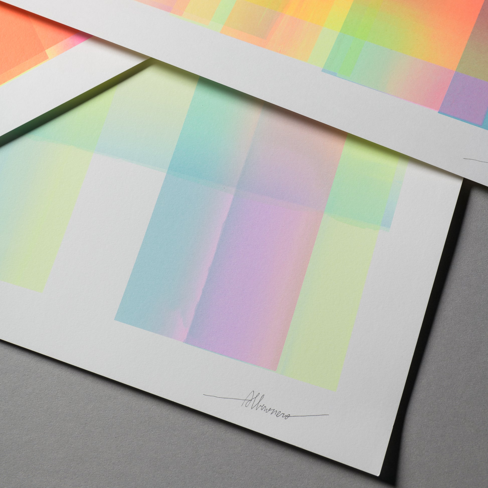 Unique screen print series exploring color perception & minimalist abstraction