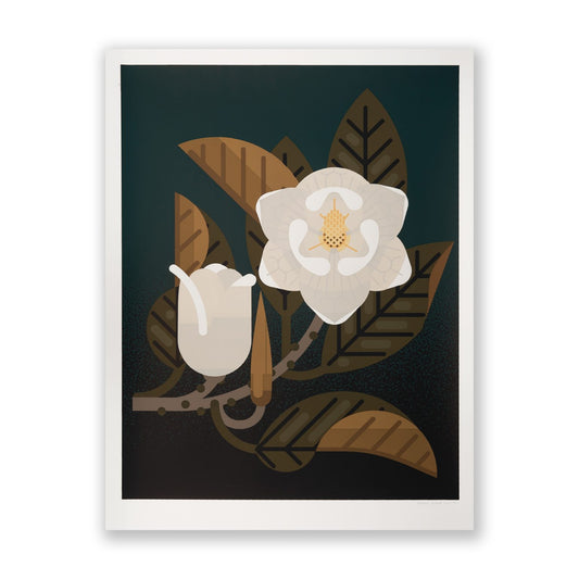 Amok Island 'Magnolia': Screen print, botanical.