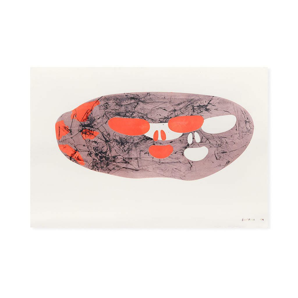 Collectible art edition from Giorgio Bartocci: "Mappamondo", a one-of-a-kind screen print monotype from the Galleria Varsi shop.