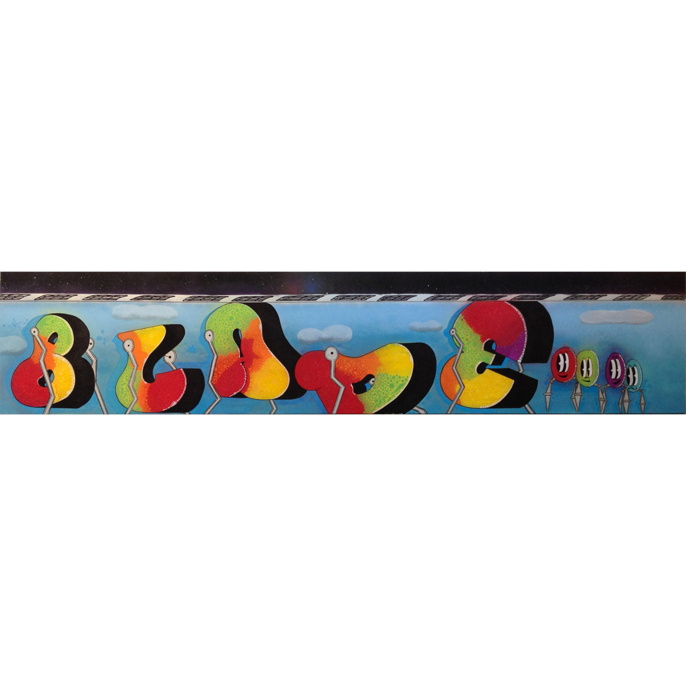 Subway Art Centerfold - Blade - Mixed Media on Canvas