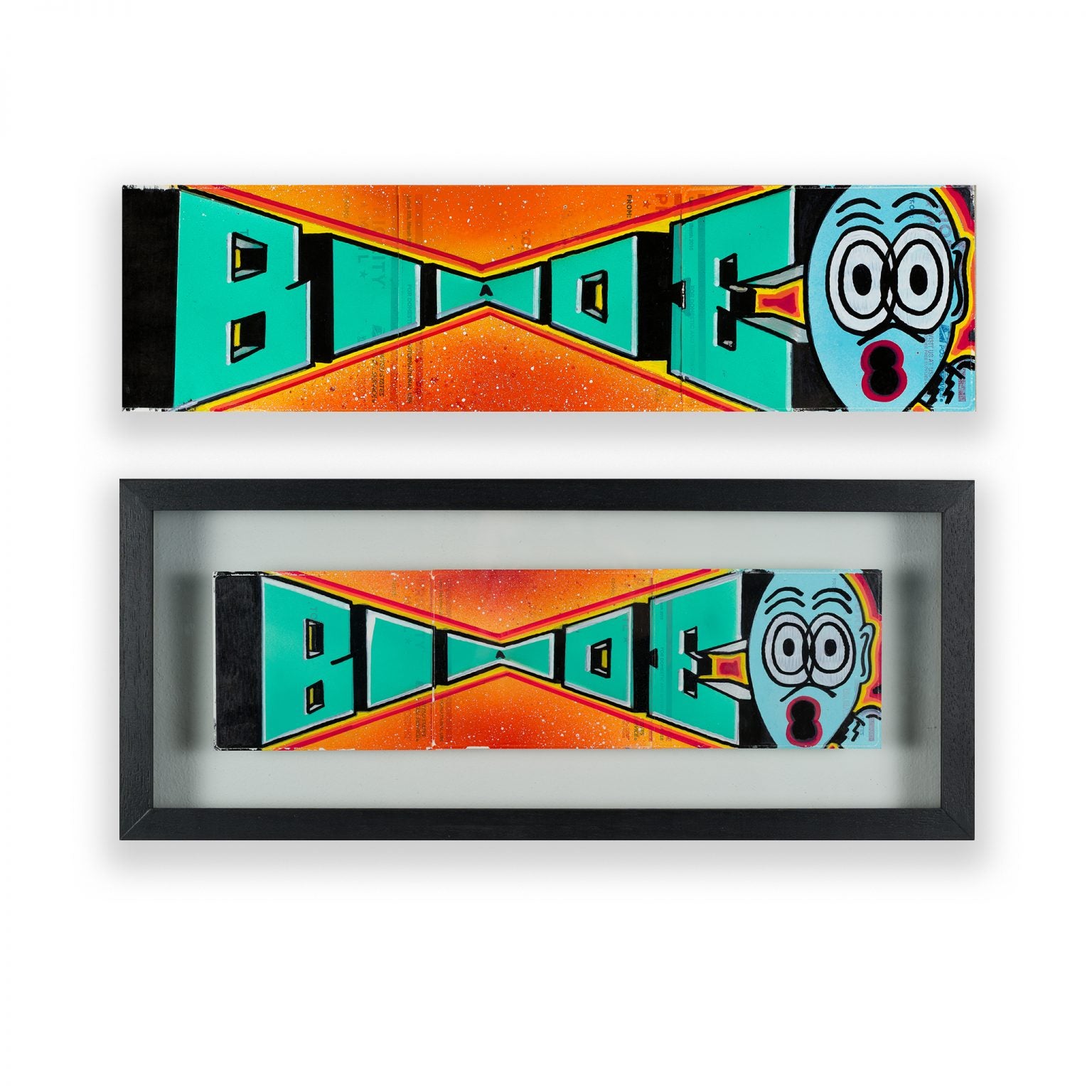 Triple Deep - Blade - Mixed media on US Priority Mail stickers
