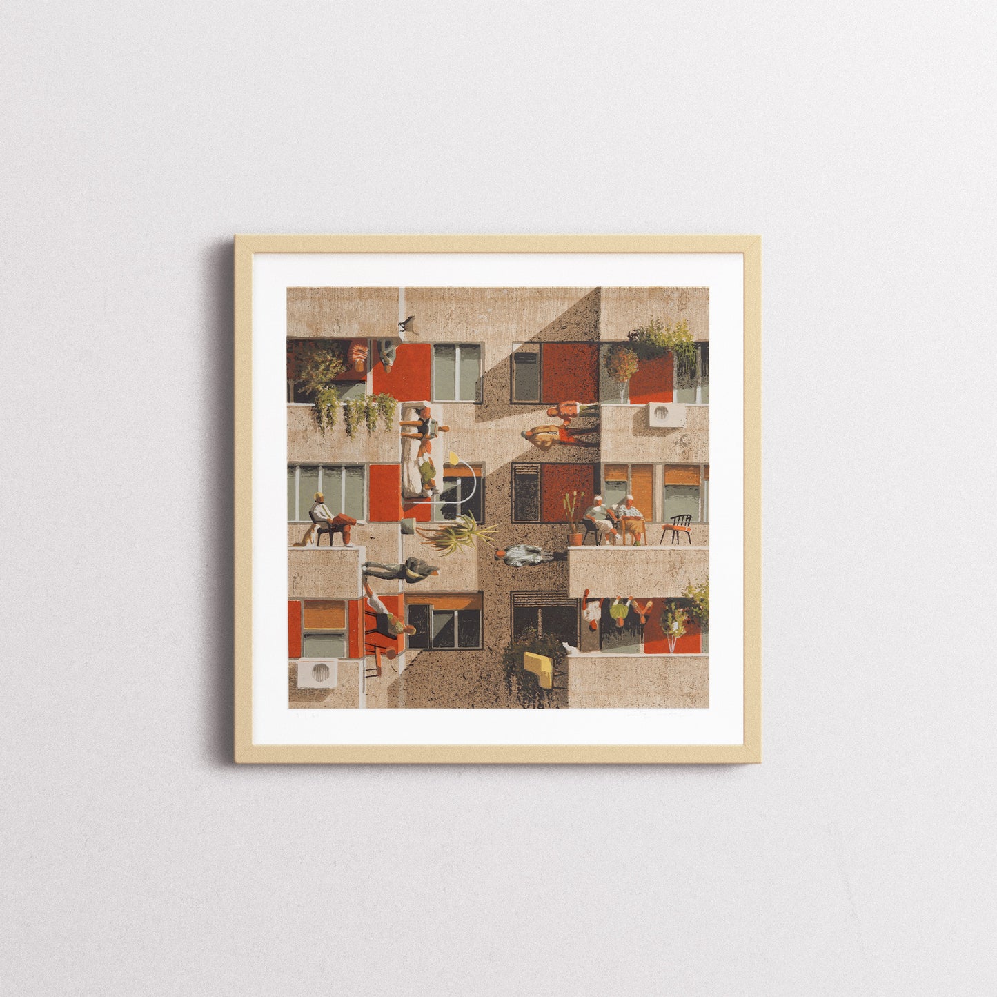 Screen print art: Cinta Vidal, weightless design.