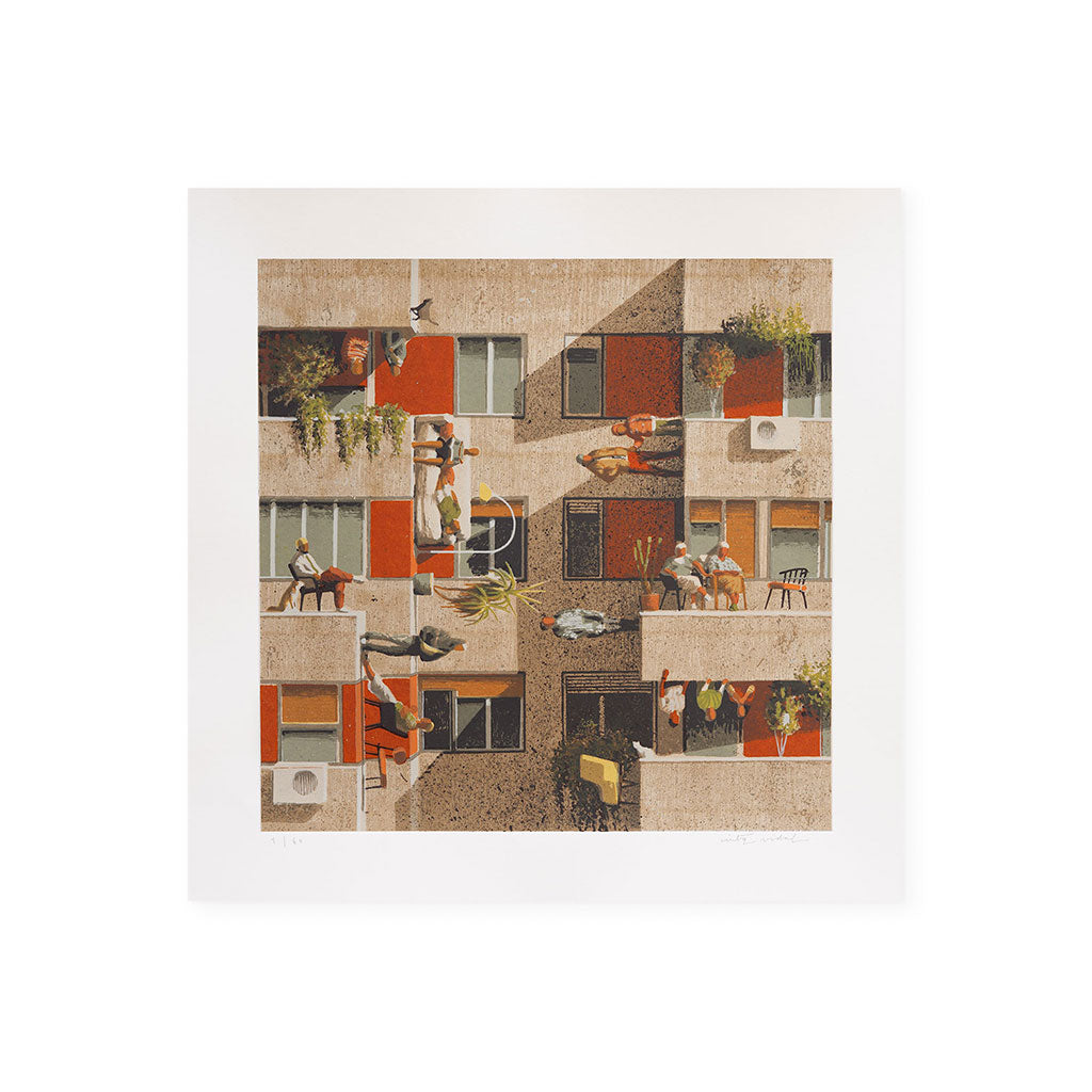 Cinta Vidal 'Community': Screen print, unique perspective.