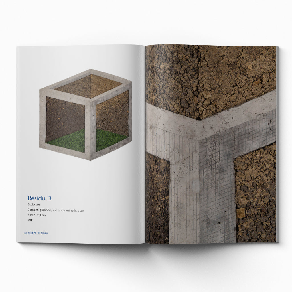 "Residui," the art book by Italian artist Ciredz. A collection of his abstract works from the Galleria Varsi online shop.