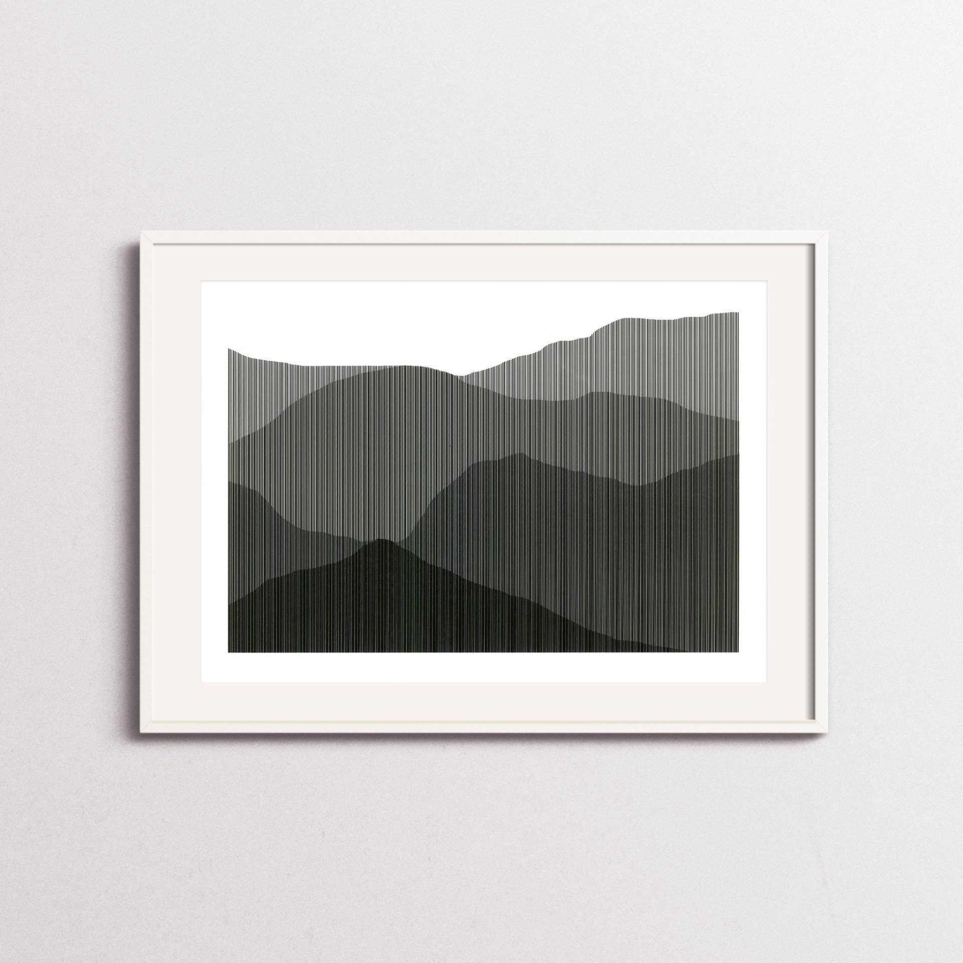 'Mathematic View - Positive' white frame