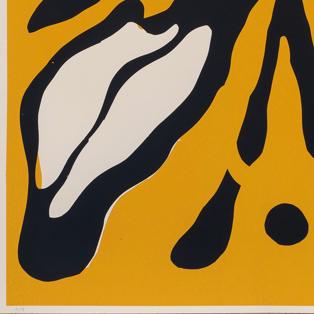 "Tre fasi di una farfalla I" by Elia Novecento, screen print macro