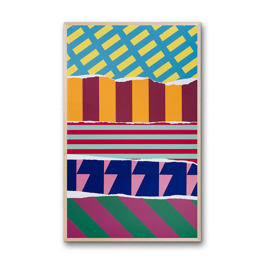 Eltono 'Strappato III': Screen print collage, abstract.