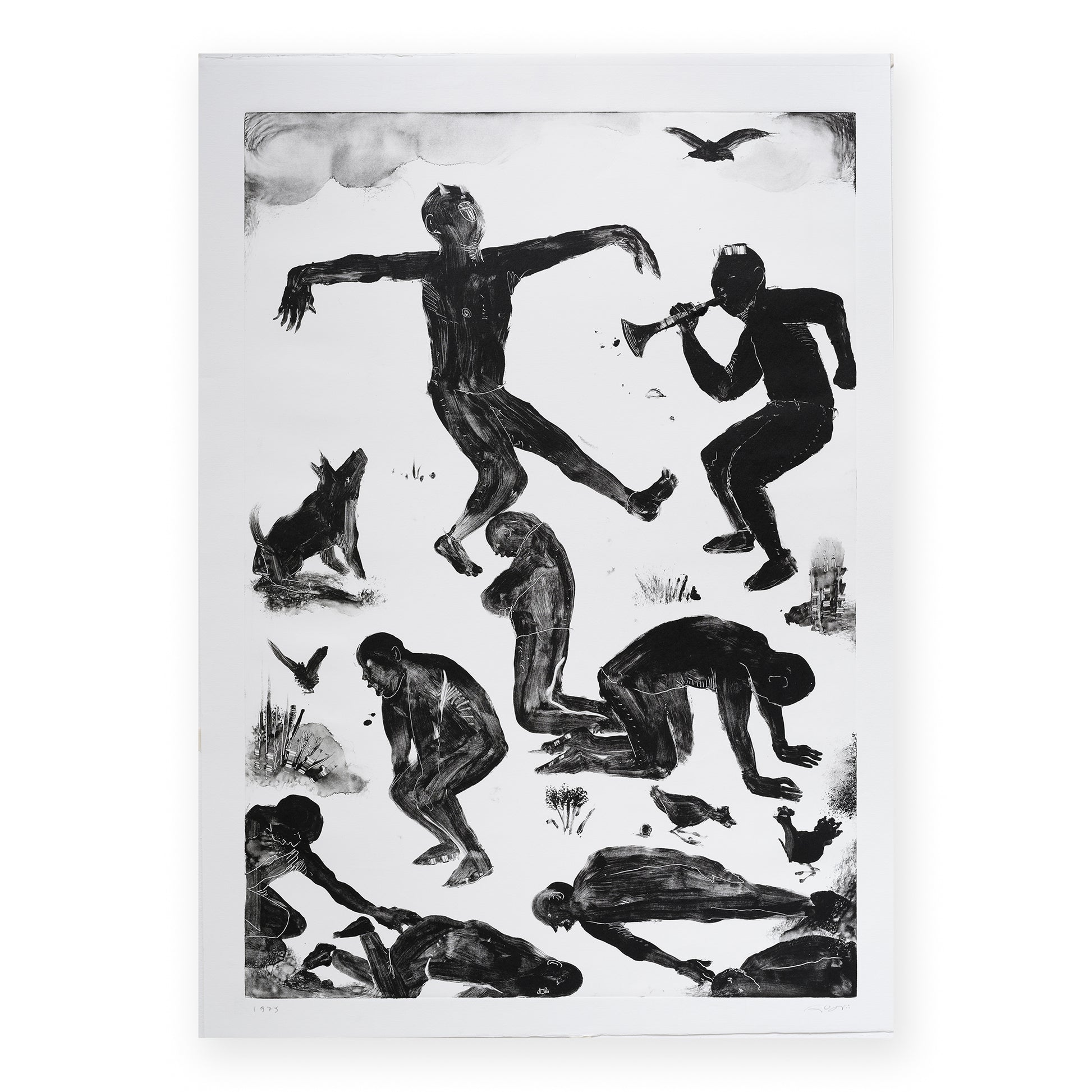 Dopo la Festa - Run -  Screen Print / Monotype