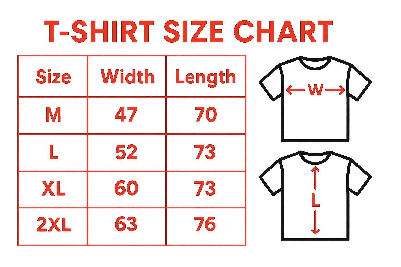 apparel size Guide