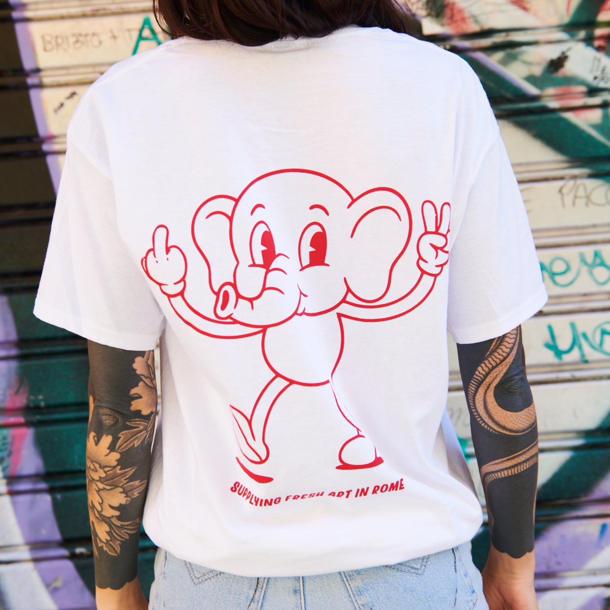 Varsi 12 year white t-shirt with elephant